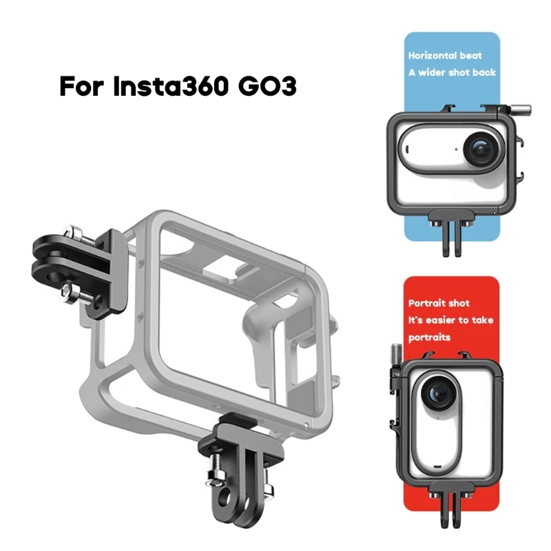 

Protective Frame Metal Cage for insta360 GO3 Camera Border Holder Tripod Adapter Mount Expansion Bracket Case