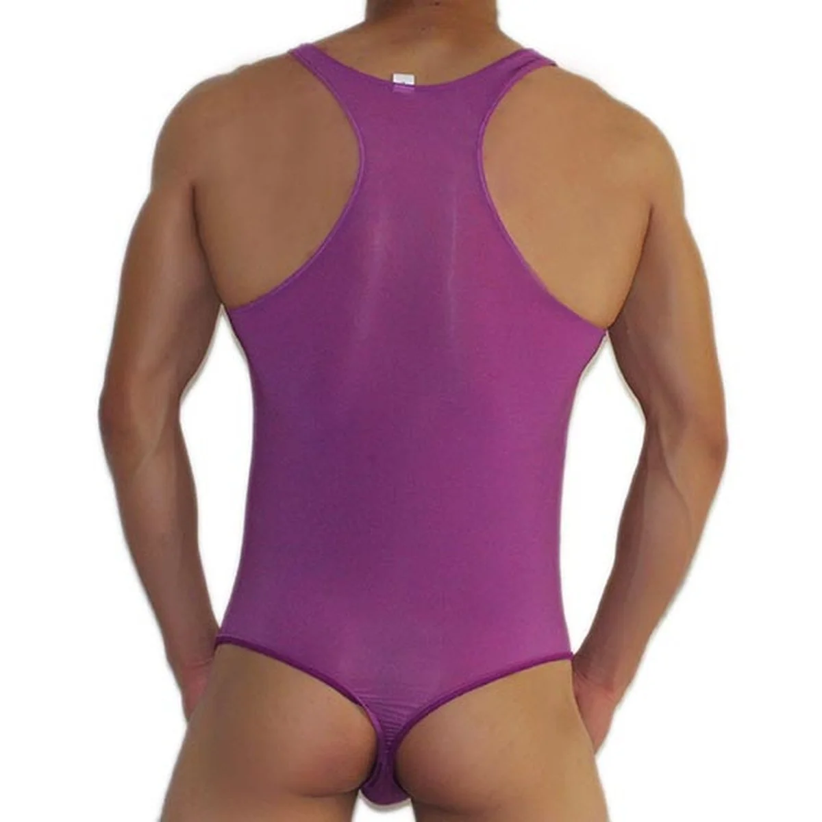 Mens Jumpsuits One-Piece Mini Tank Tops Sexy Man Bikini Tight Undies Ultrathin Men's Bodysuits  Wrestling  Singlet Homme Leotard