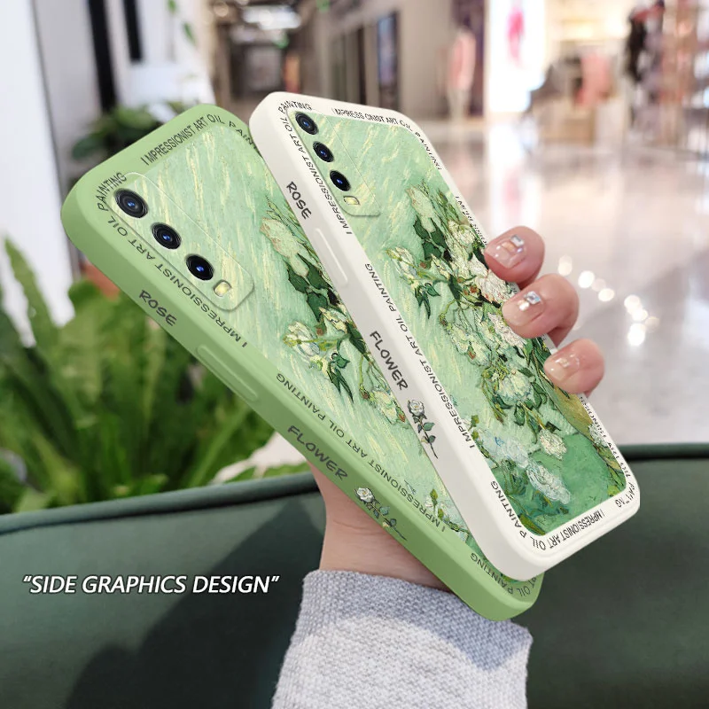 

Oil Painting Rose Case For VIVO Y20 Y20i Y20S Y30 Y33T Y35 Y22 Y11 Y12i Y12 Y12S Y15 Y21 Y21T V25 V23 V23E V21 V20 S1 Pro 5G