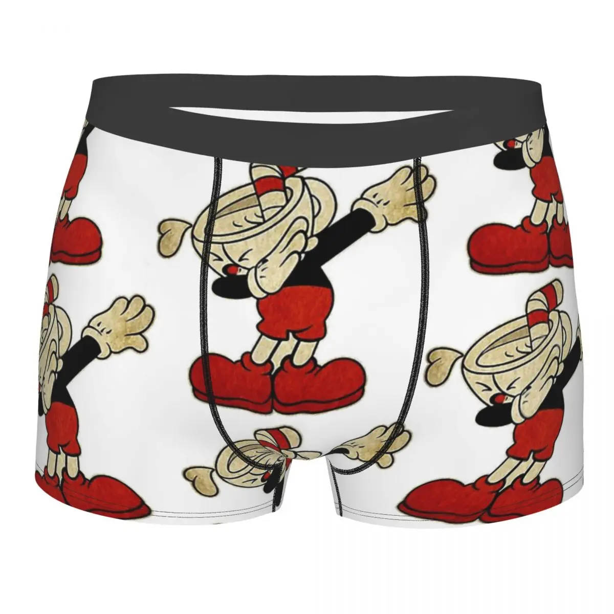 

Animated Cartoon Man's Boxer Briefs Underwear Cuphead Cala Maria Game Highly Breathable Top Quality Sexy Shorts Gift Idea