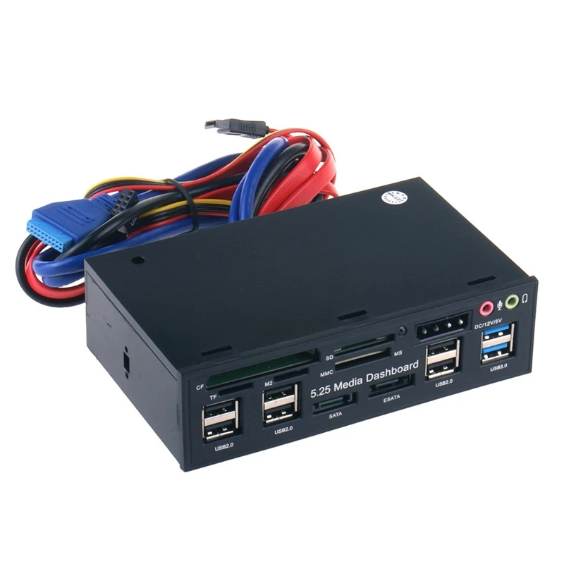 

Computer Internal USB 3.0 Hub Card Reader PC Dashboard Front Panel Card Reader 15Pin Power Port