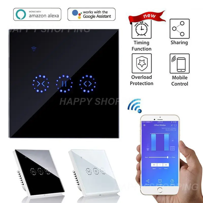 

Smart Curtain Blind Switch Diy Voice Control Schedule Ewelink Wifi Automation For Google Assistant Alexa Home Appliance Eu/us