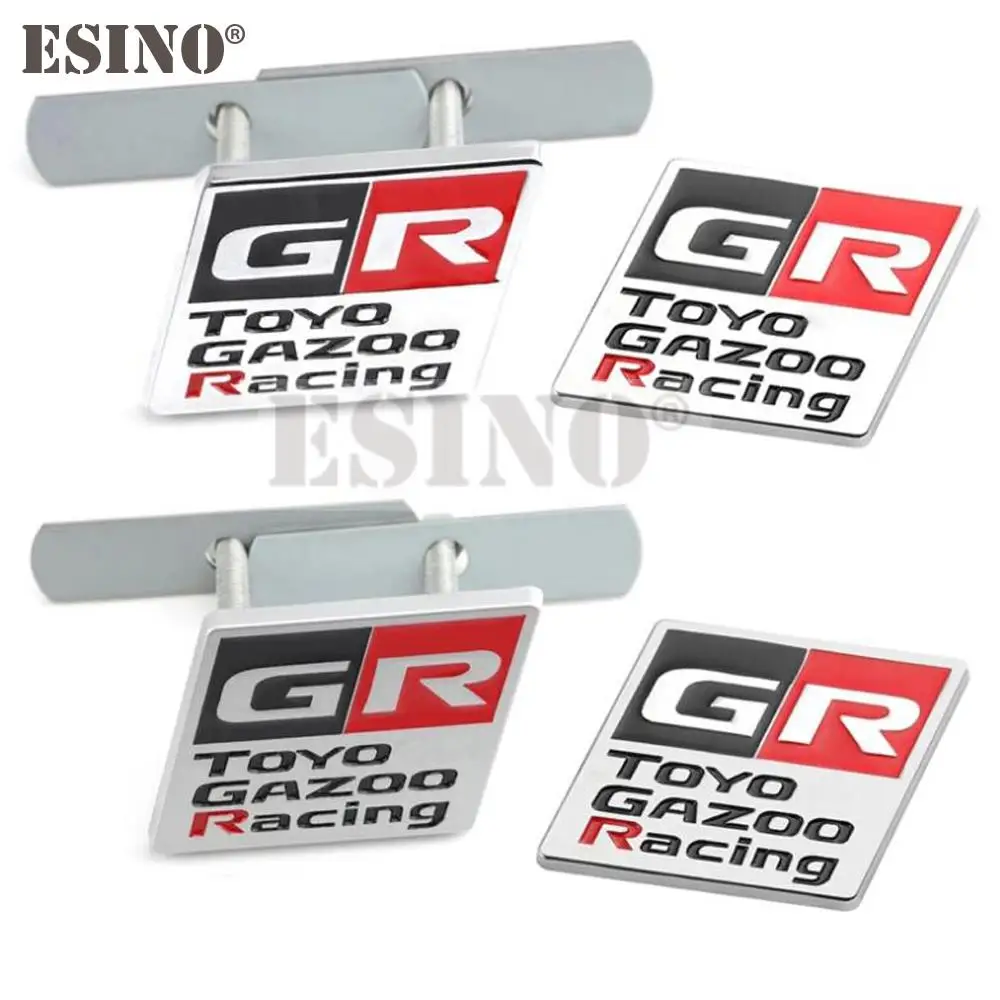 

40 x Gazoo Racing GR 3D Car Grill Zinc Alloy Badges Adhesive Metal Trunk Emblems Decals for Toyota Supra AE86 GT86 Corolla