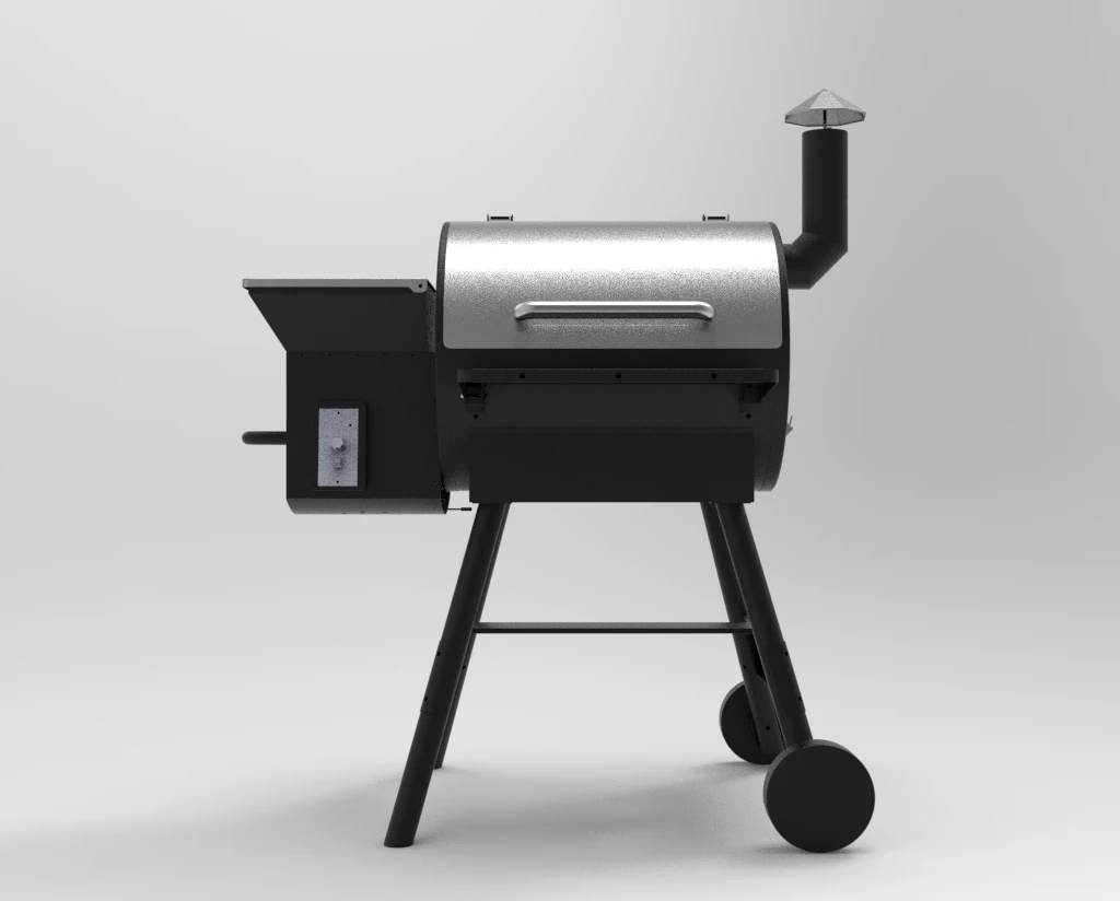 

China factory Barbecue Smoke Grill Wood Pellet oven With Hopper
