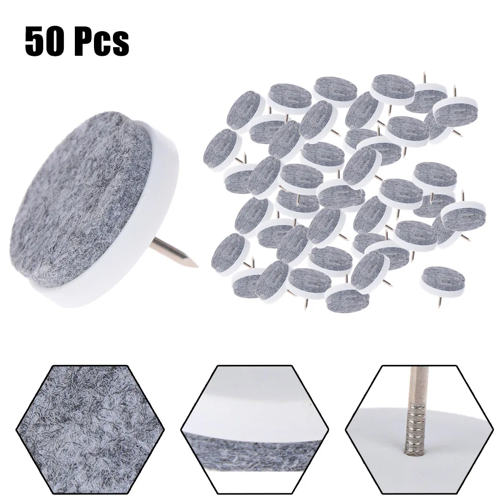 

Accessories Felt Pads Home Garden 20mm 50pcs Chair Glides Leg Felt Felt Pads For Floors Furniture Plastic Durable
