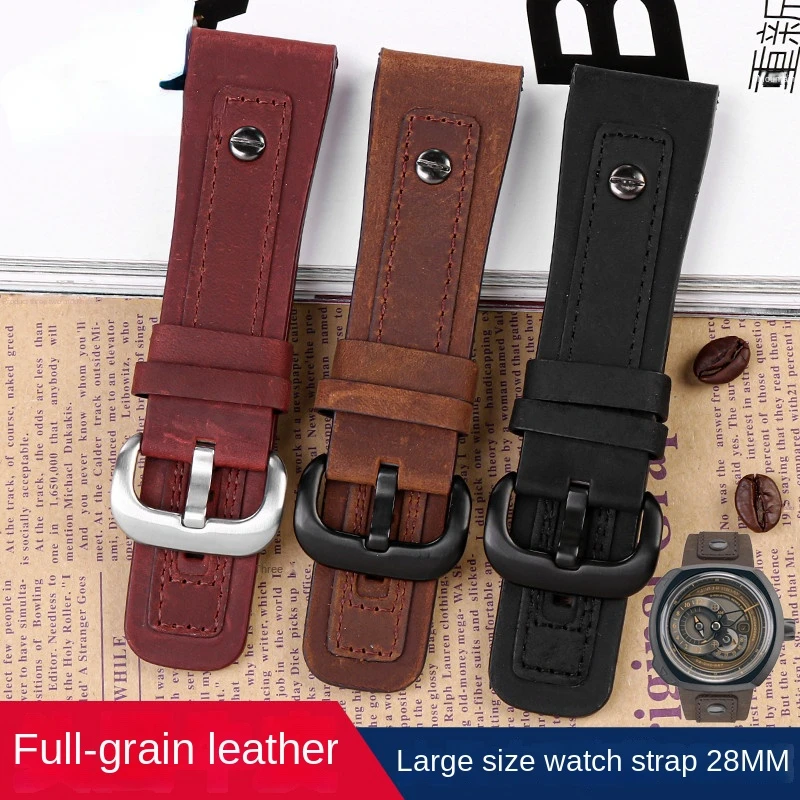 

Leather Watch Strap for Diesel Dz7125 Dz7315 Dz7333 Watch Band Men's Large Size Cowhide Watchband Accessories 28mm