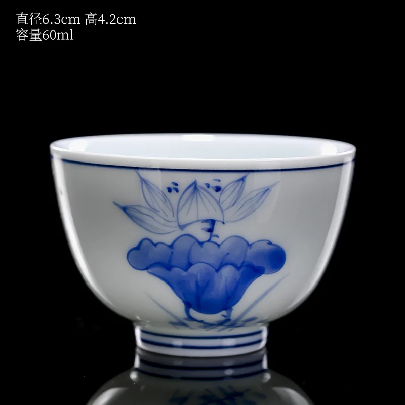 

Ручная роспись сине-белая фарфоровая чашка