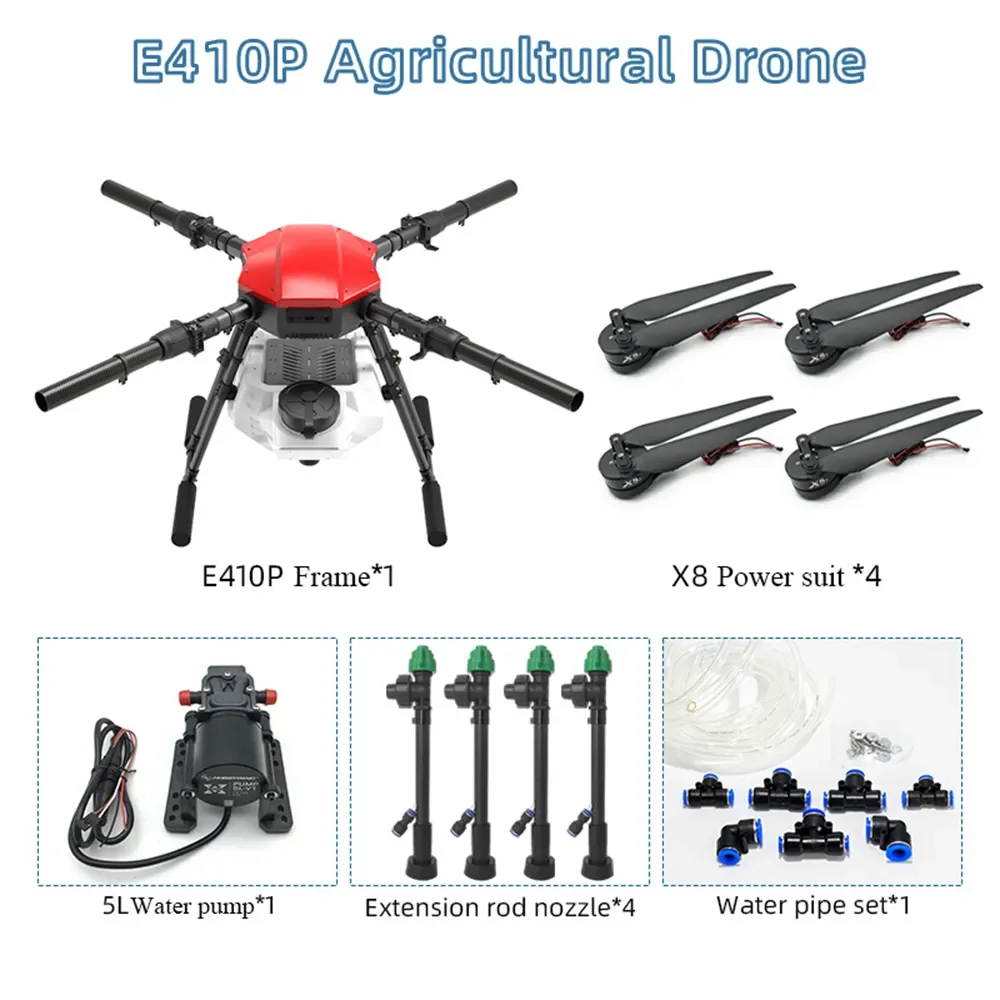 

EFT E410P E416P E420P 10L 16L 20L 16kg Agricultural Spray Frame Kit Four-axis Folding Quadcopter with Hobbywing X9 Power System