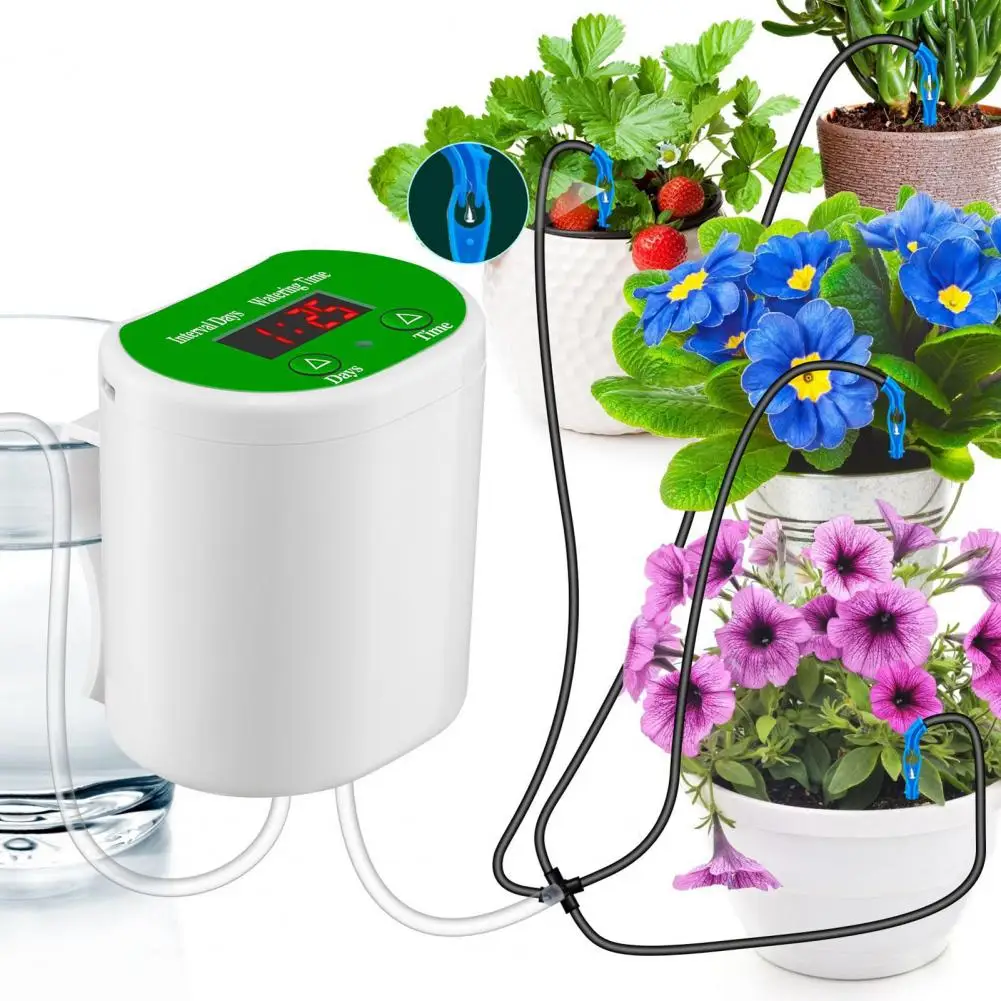 

1 Set Automatic Irrigation Watering Machine High Flow Rate Intelligent Timing Spray/Drop Model Plant Waterer Gardening Tool