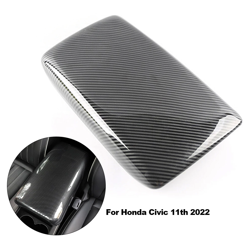 

Чехол для центрального подлокотника из углеродного волокна, декоративная ручная Подушка для Honda Civic 11th 2022, автомобильные аксессуары
