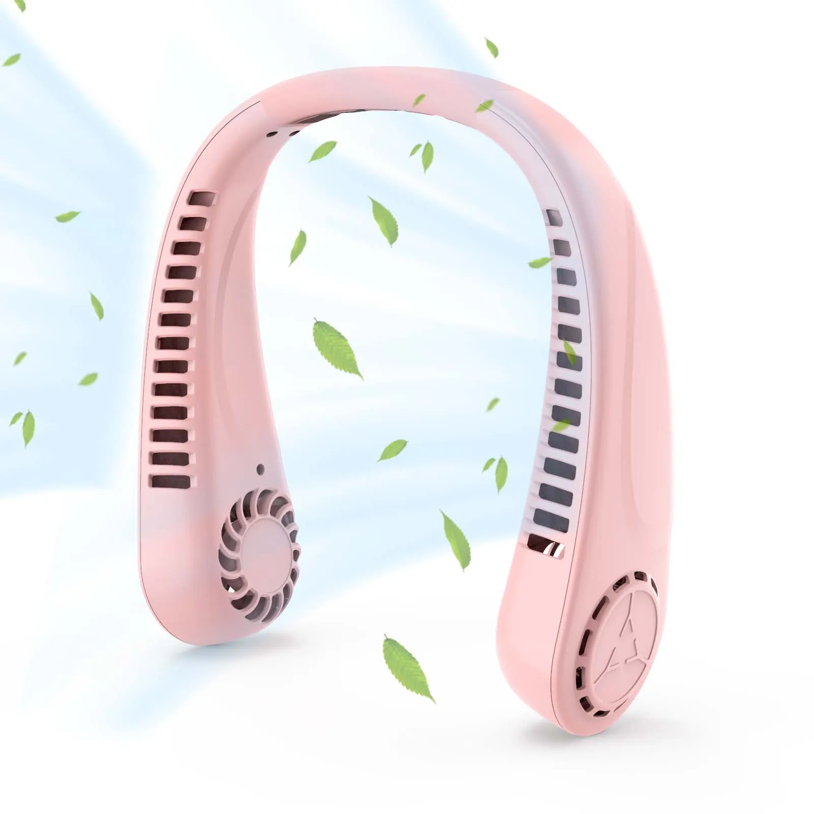 

Hands-Free Neck Fan 2000 MAh Rechargeable Cooling Personal Hanging Neck Fan Cooling Hanging Fan Headphone Design Neck Air