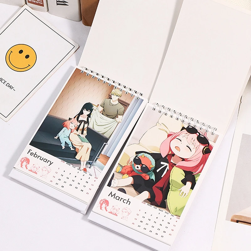 

2023 аниме шпион X Семейный календарь настольное украшение книга Kawaii Мультфильм Креативный Блокнот подарок Органайзер офисные и школьные при...