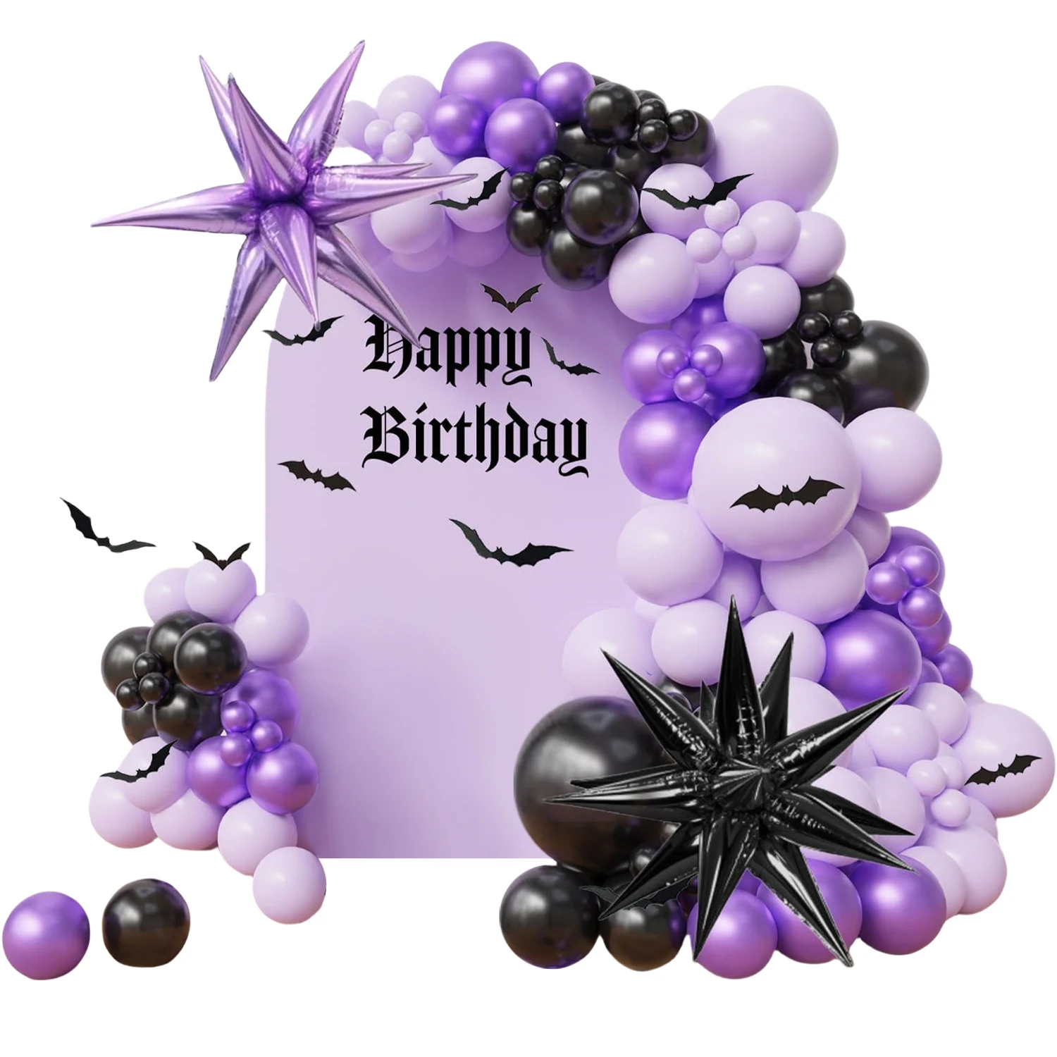 109 шт. фиолетовый и черный комплект арки воздушных шаров готический воздушный шар