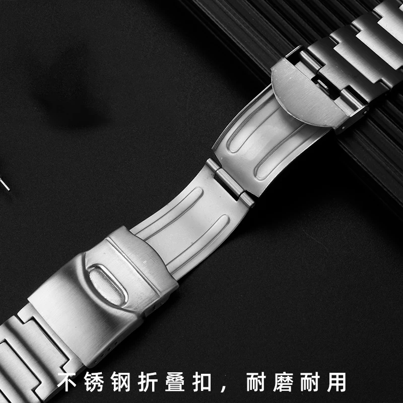 Фото Ремешок для часов Swatch из нержавеющей стали YOS440 yos449 yos401G YOS447 YOS448 ремешок для часов мужской браслет аксессуары 23 мм серебристый черный №5