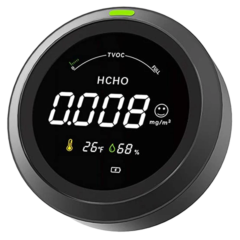 

GTBL Air Quality Monitor For Formaldehyde,TVOC, Humidity-Portable Indoor Outdoor Chemical Pollution Detector With HCHO Sensor
