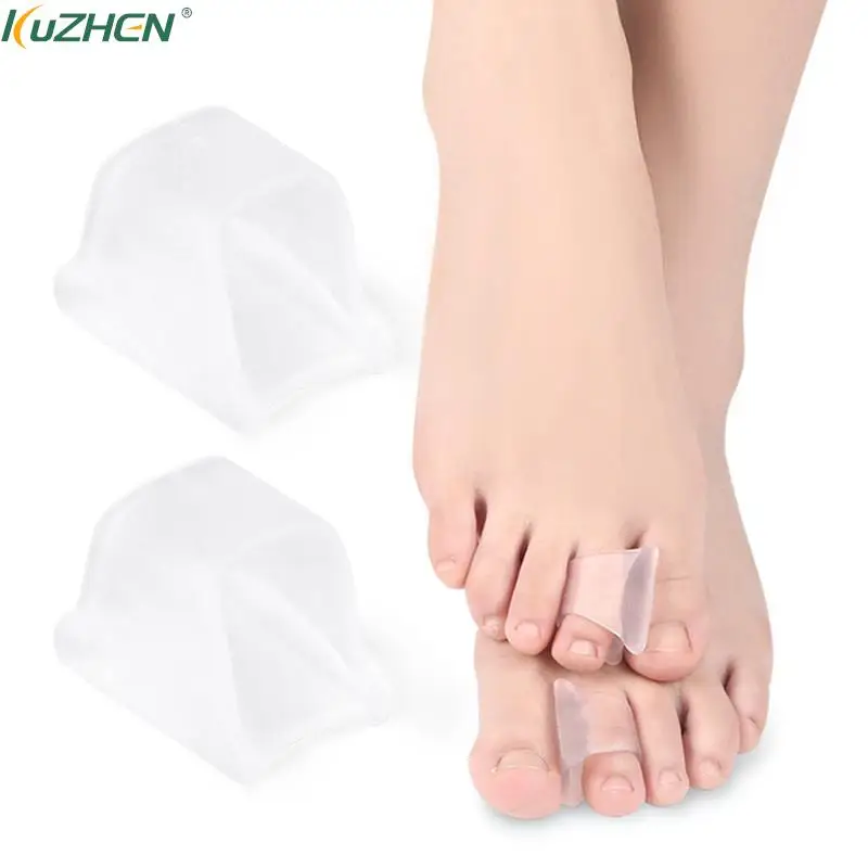 

1Pair=2Pcs Silicone Toe Corrector Gel Protector Finger Separator Orthopedic Products Hallux Valgus Pedicure Foot Care Hammer