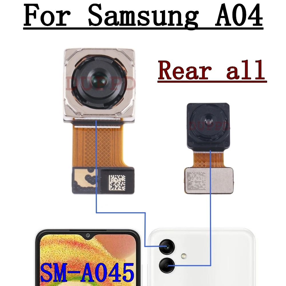 Передняя Задняя камера для Samsung Galaxy A04 SM-A045F A045M задняя широкая макро-глубина