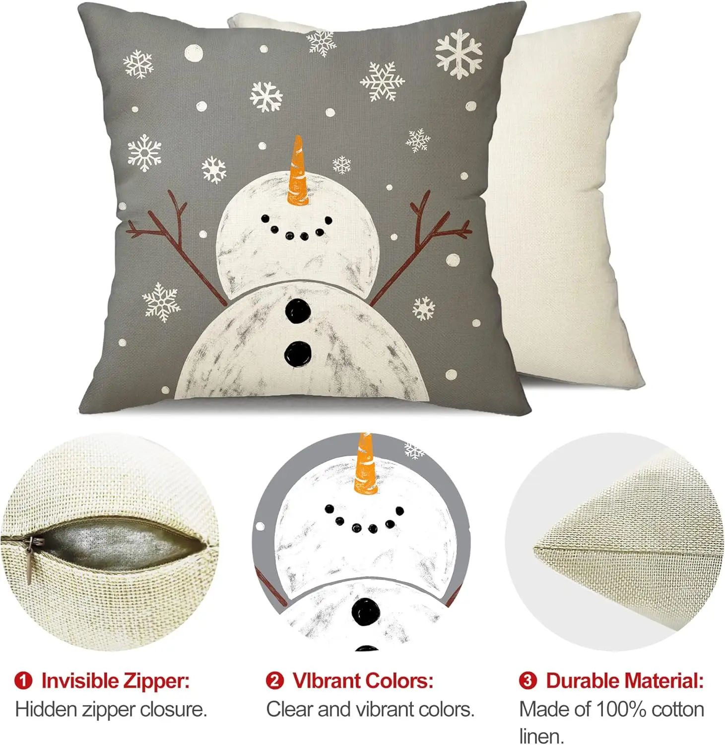 Серые рождественские наволочки Рождественская елка верьте снежинка зимний