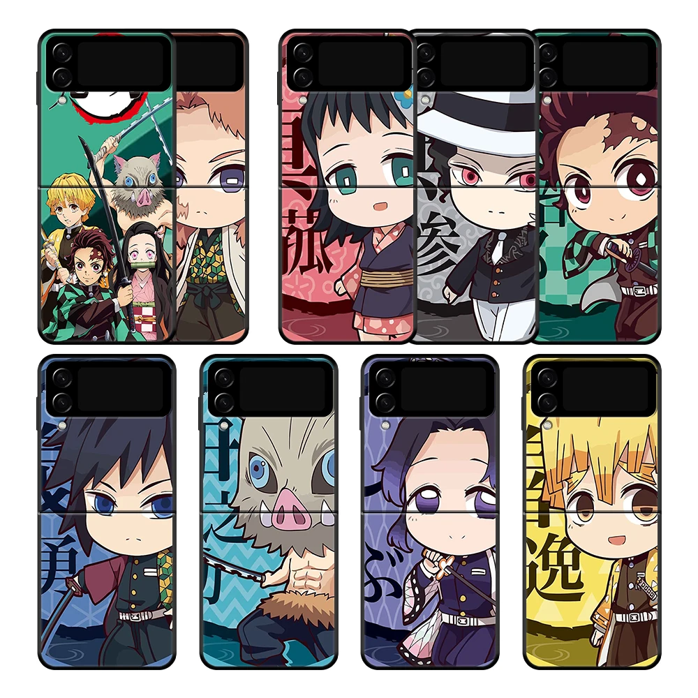

Demon Slayer Cute Phone Case Cover for Samsung Galaxy Z Flip3 Flip 5G Zflip Galaxyzflip3 Zflip3 Matte Style Thin Funda Official
