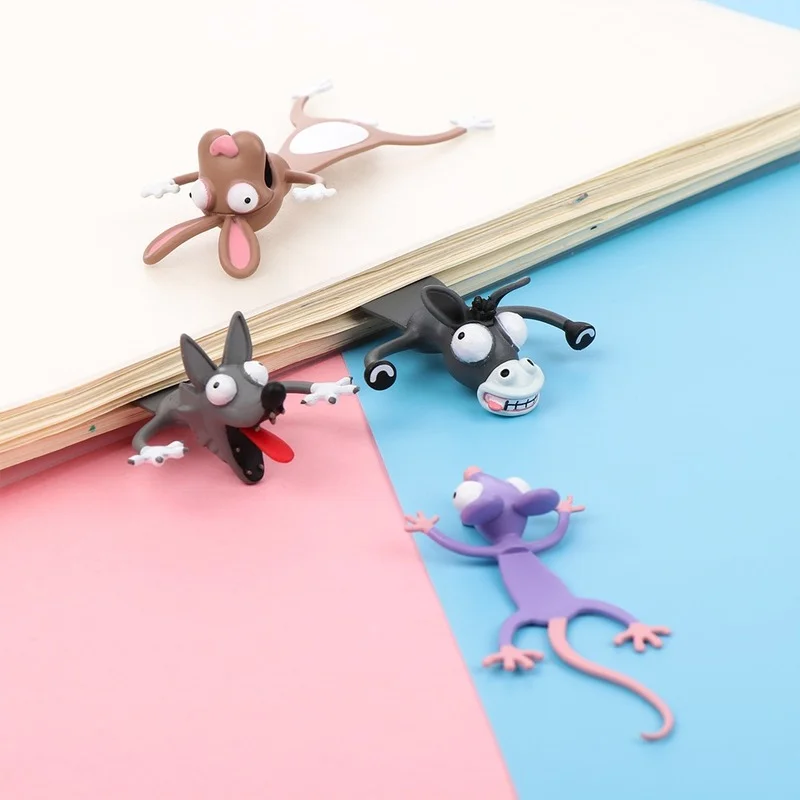 

3D Stereo Bookmarks Original Cute Cat PVC Material Creative Cartoon Animal Style Book Markers Student Gifts School Supplies