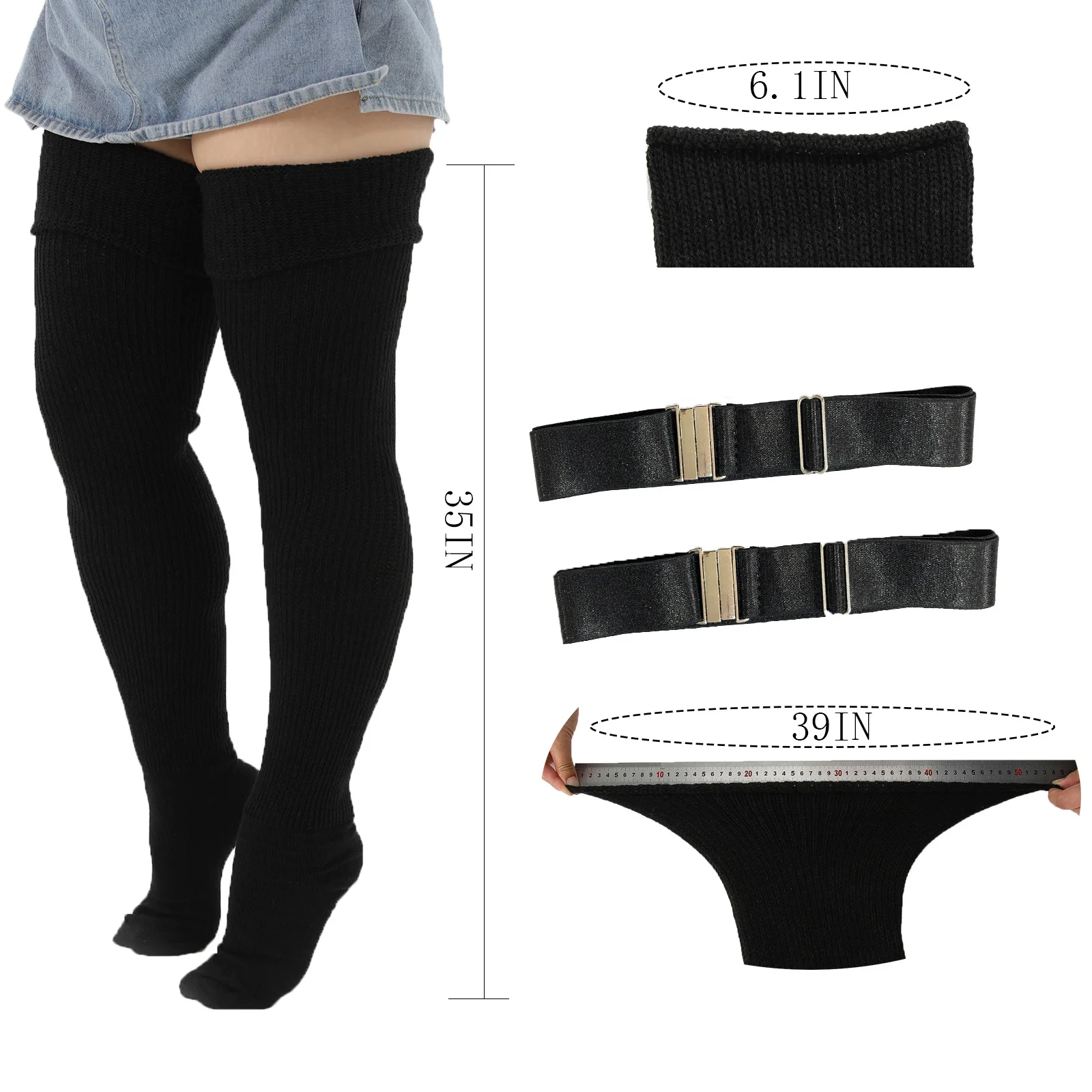 Прямая поставка приблизительные женские высокие носки до бедер толстые бедра