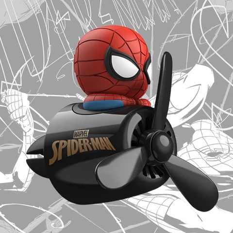 Освежитель воздуха Marvel «Человек-паук», автомобильная парфюмерия, кавайный пропеллер, освежители вентиляционных отверстий, духи, подходят для украшения интерьера автомобиля