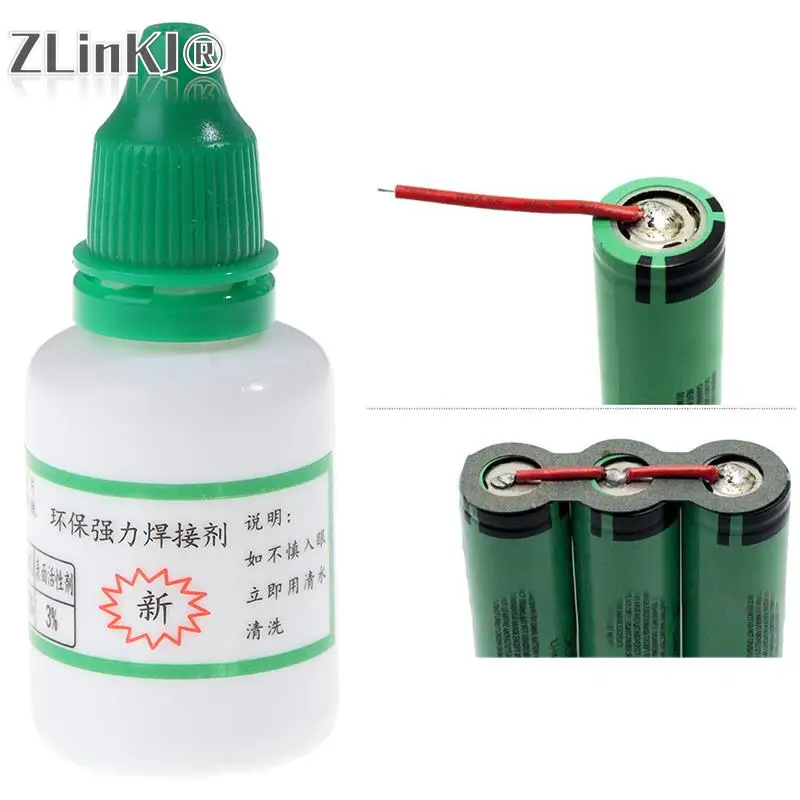 

20ml Soldering Agent No-clean Watteries Flux Stainless Steel White Steel Plate Iron Battery Welding Liquid Flux Durable Solders