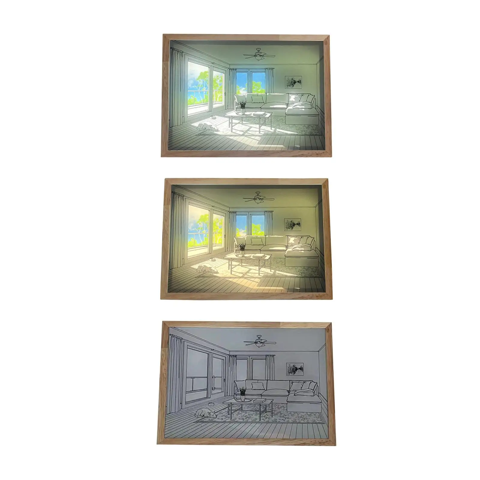 

LED Lighting Painting Decoration Decorative Wall Pictures Night Light USB Lamp for Wedding Anniversary Kitchen Hotel Dining Room