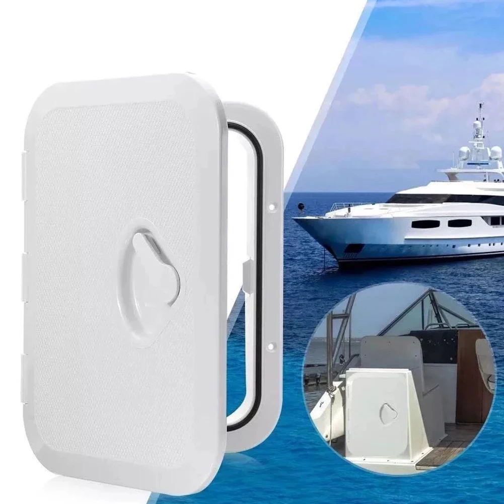 

1 X 375*270mm Marine Deck Anti-UV Cover Hatch Cover White Plastic Inspection Cam Door Lid Yacht Cover RV White