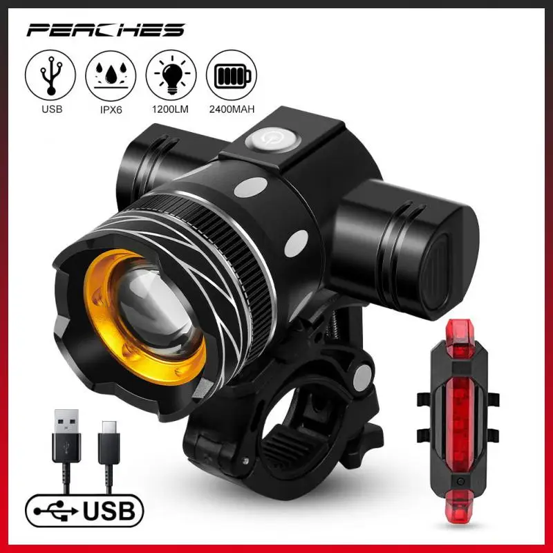 

Передний светодиодный фсветильник T6 для велосипеда, зарядка через Usb, вращающийся головной светильник для горного и дорожного велосипеда, А...