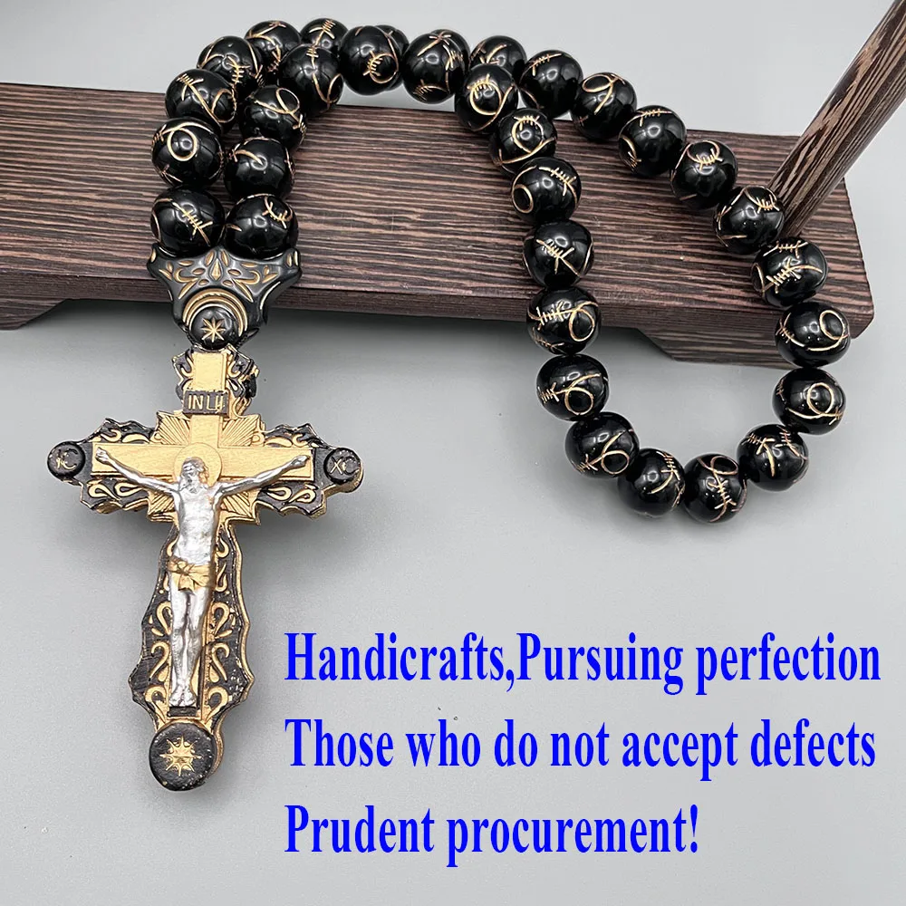 

GS138-4 ожерелье крест Святой Христос Иисус картины из смолы изысканные бусины Redemption религиозные украшения 3D стерео автомобильные подвески