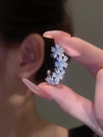 flower ear clips 2022 new light luxury niche design high end ear clips without ear holes net red earrings for women