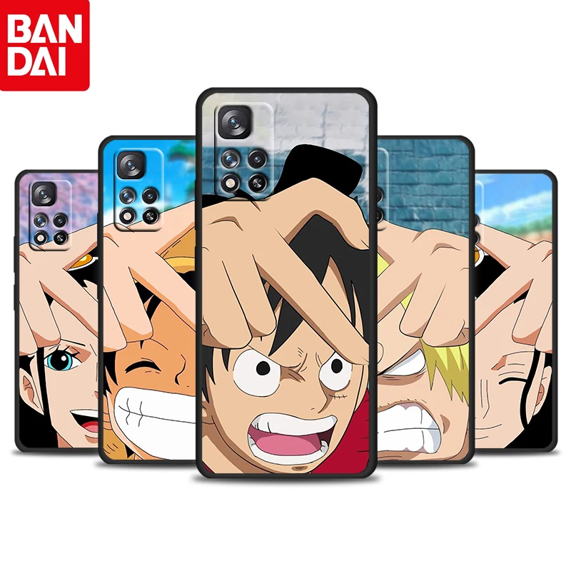 

Hot Anime One Piece Cute For Redmi 10 9 9C 9A 8 8A 7 7A 6 6A 5 5A 4X 5G Prime Pro Plus Silicone Soft Black Phone Case Coque Capa