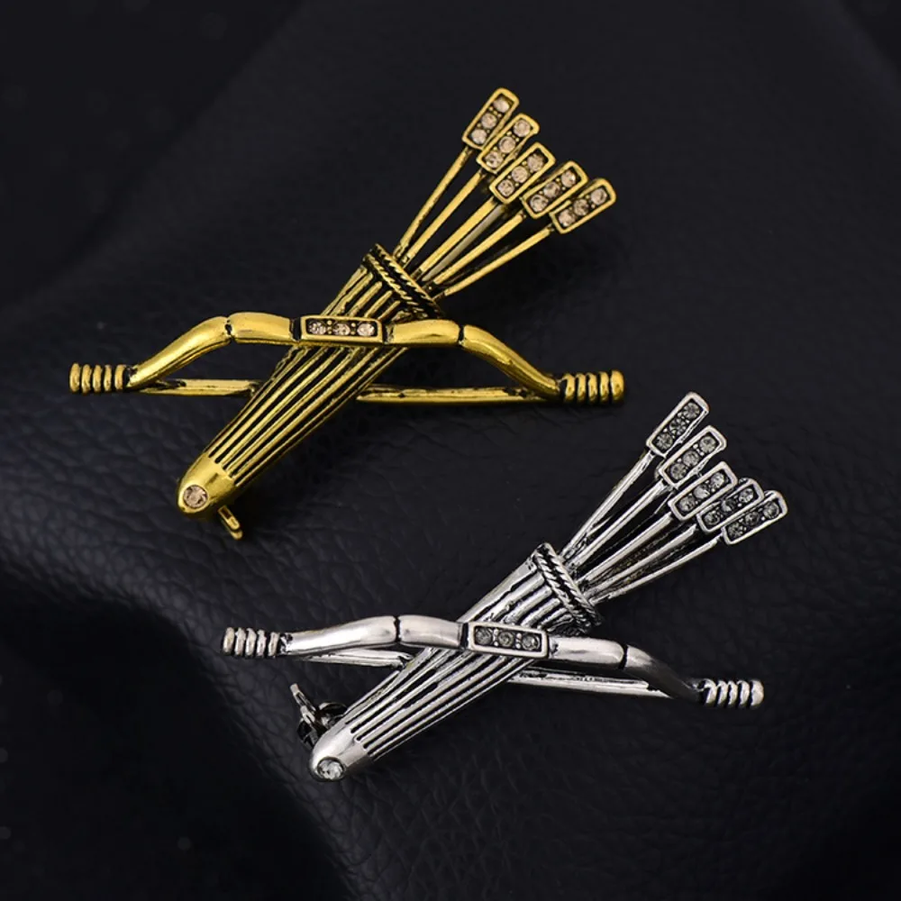 Фото Vintage Cupid's Arrow Brooch Personalized Bow Arrow Quiver Metal Lapel Pin for Men Suit Jacket Corsage Jewelry Accessories №2