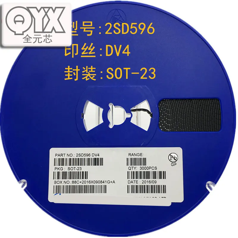 

1000PCS/LOT 2SD596 silkscreen DV4 SOT-23 NPN signal transistor SMD triode