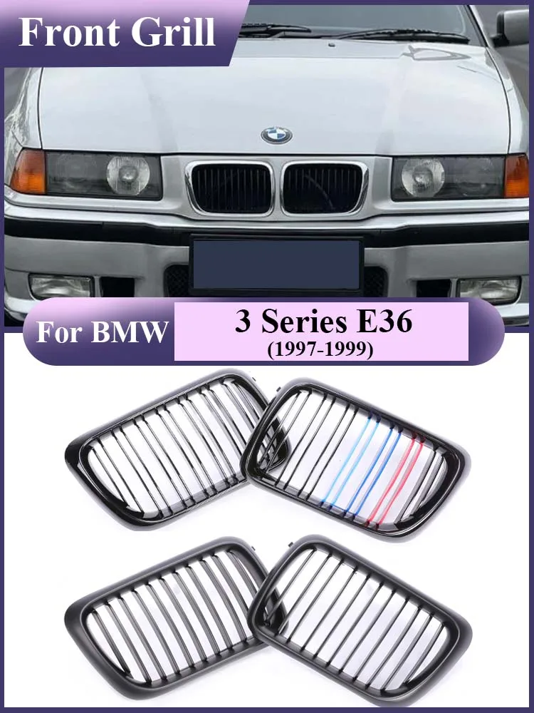 Решетки для BMW 3 серии E36 1997-1999 325i 320i 328i M цветная решетка переднего бампера