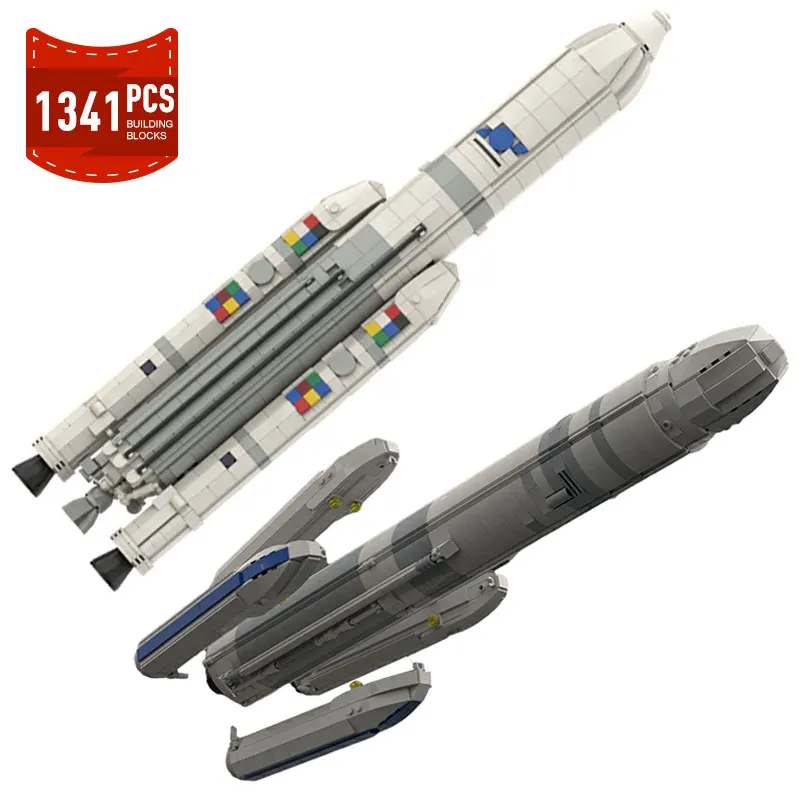 

MOC Space Arianeal 6 ECA Rocket Building Blocks Kits 1:110 Scale Space Satellite Exploration Vehicle Bricks Toys Kid Xmas Gifts