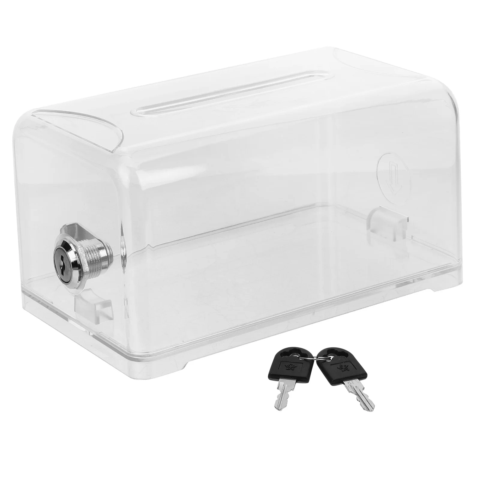 

Box Clear Storage Holder Display Case Business Drawer Company Ballot Poker Gaming Empty Playing Container Lock File Conference