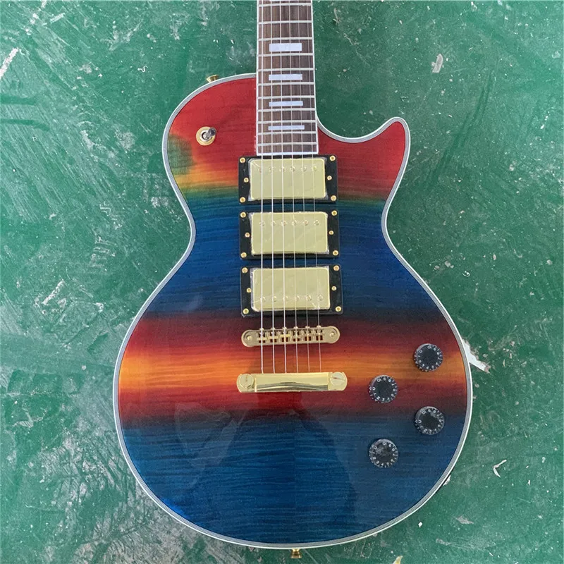 

Electric Guitar Decayed Maple Top Mahogany Body Rosewood Fingerboard Black Hardware High Quality Free Shipping Guitars Guitarra