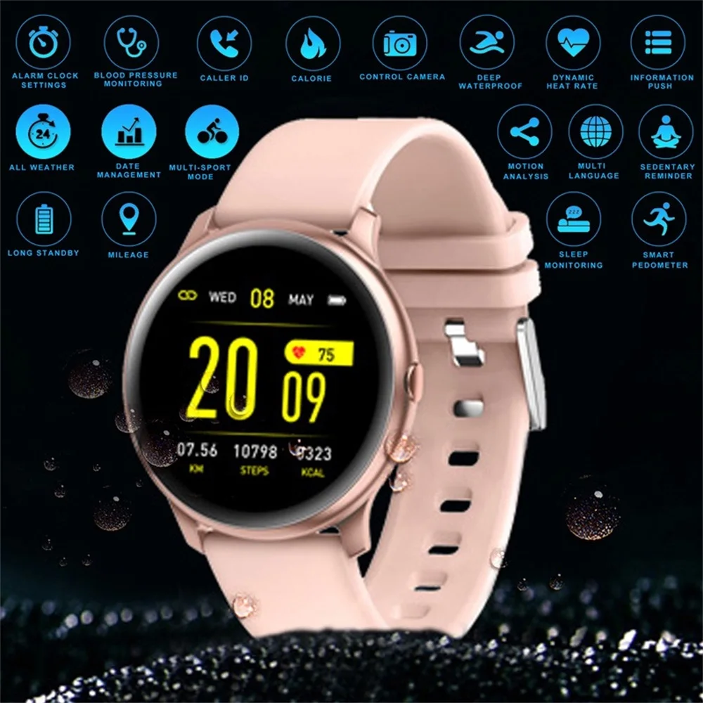 

Новинка 2022, умные часы с Полноразмерным сенсорным экраном для мужчин и женщин, спортивные многофункциональные смарт-часы с пульсометром дл...