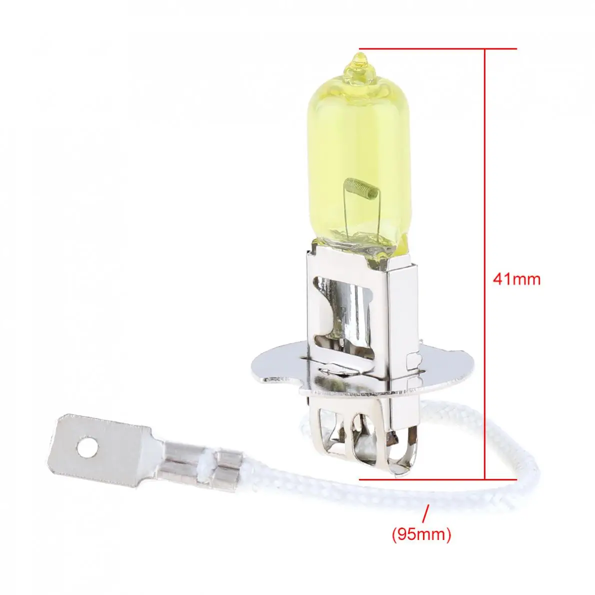 

12V H3 2500K 100W Желтый свет Супер яркие автомобильные ксеноновые галогенные лампы Авто передняя фара Противотуманная лампа Стайлинг автомобиля Лампа головного света