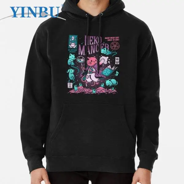 

Nekomancer Pullover Hoodie Man sweatshirts new in Men's clothing fashion hoodies