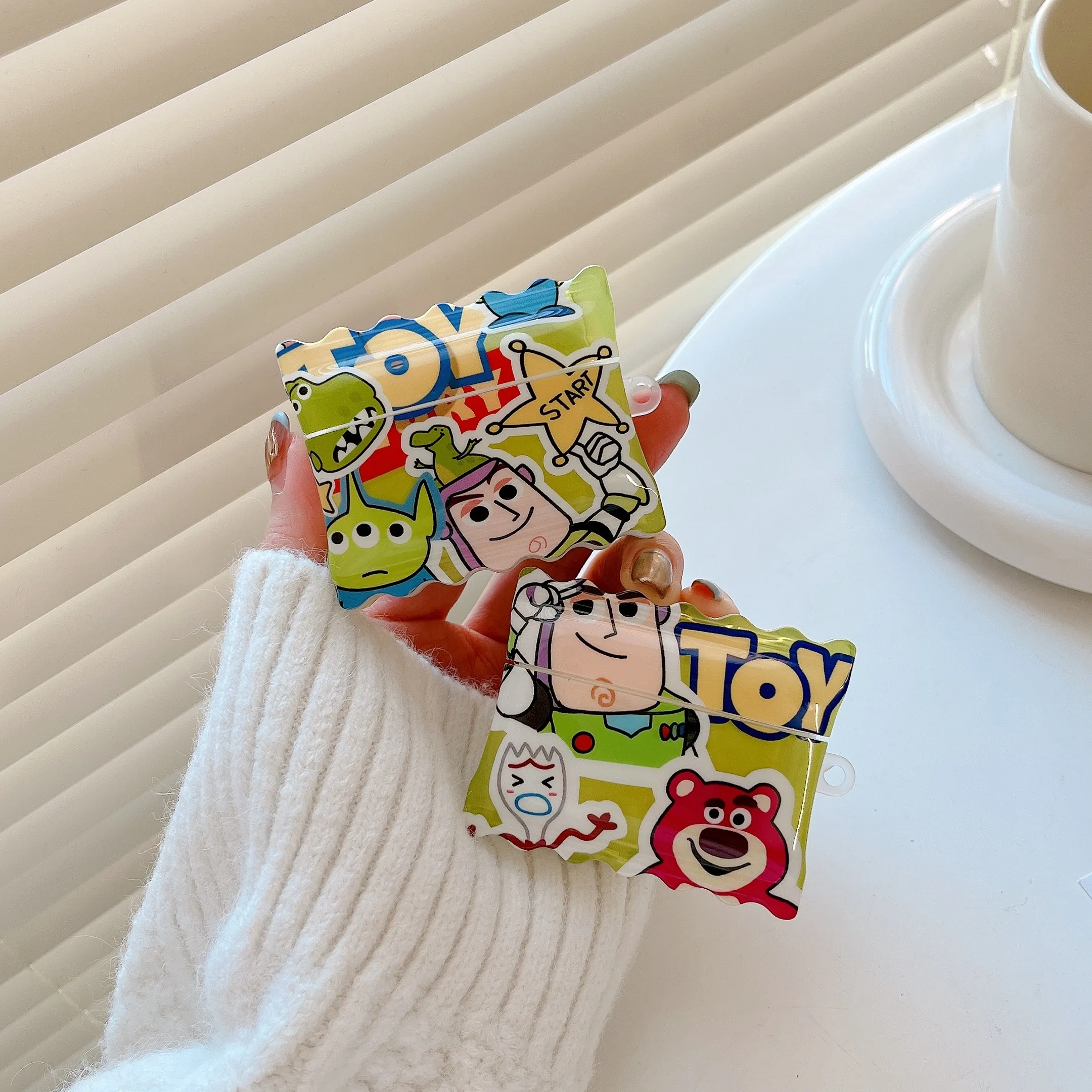 

Toy Story Buzz Lightyear 3D Doll Earphones Case for Apple AirPods Air Pods 1 Pro 2 3 Cover Headphone Anti-fall Box