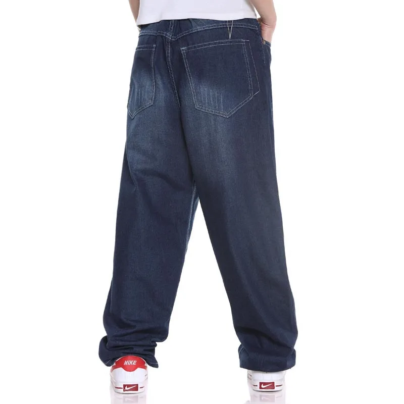 Men Loose Straight Gray Jeans Men Wide Leg Jeans Mens Casual Hip Hop Skateboard Pants Trousers Jeans Hombre Large Size 42 44 46