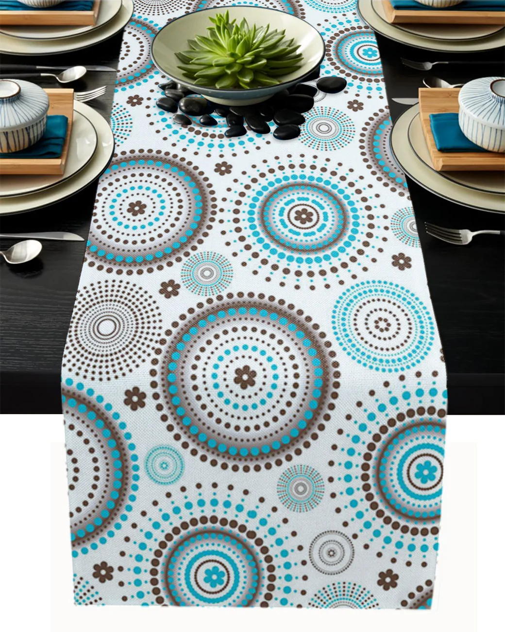 

Polka Dot Art Luxury Table Runner for Wedding Birthday Party Hotel Dining Table High Quality Table Cloth