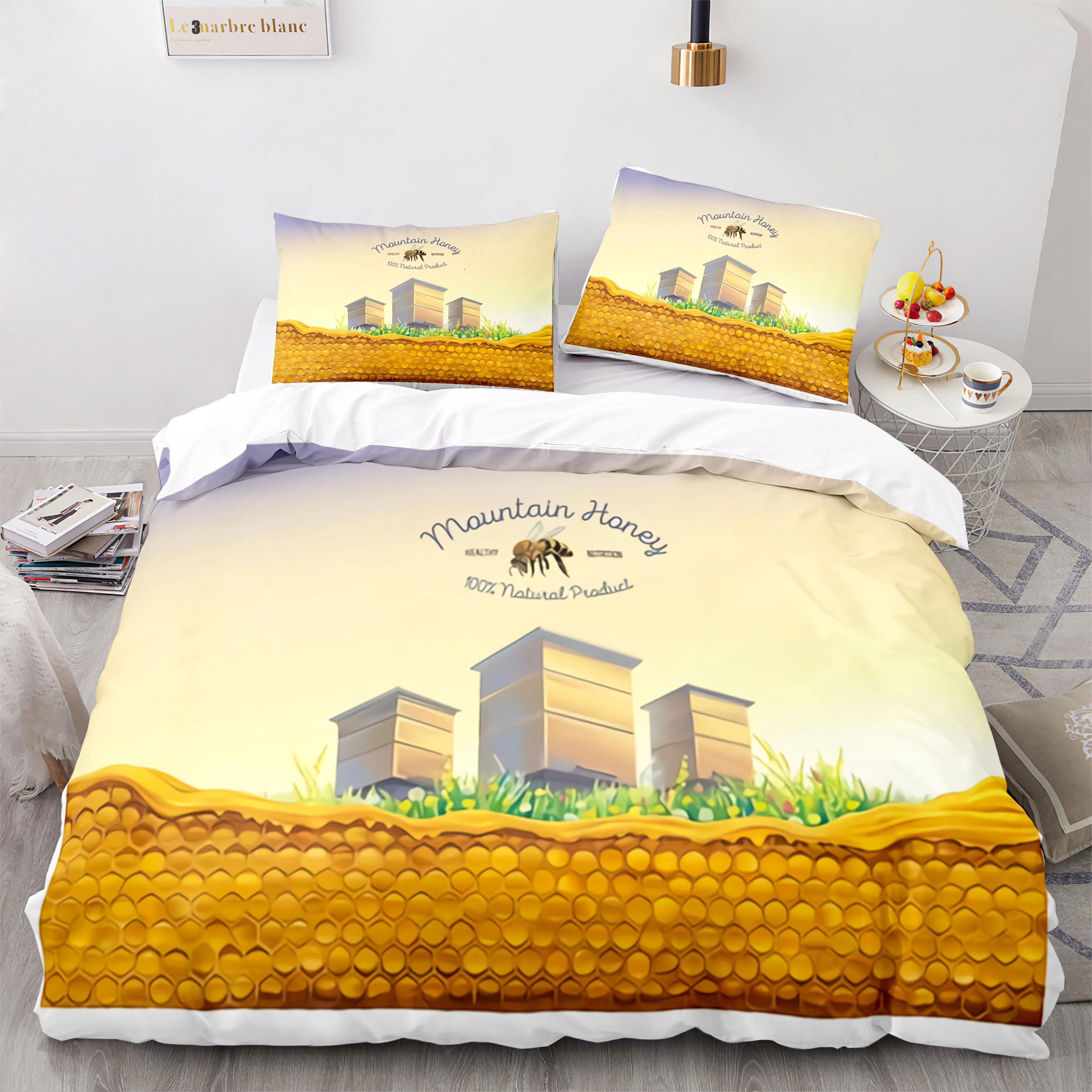 

Duvetcover Sets 3D Print 012 Hardworking bee Bedding Set Single Twin Full Queen King Size bee Bed Set Aldult Kid Bedroom