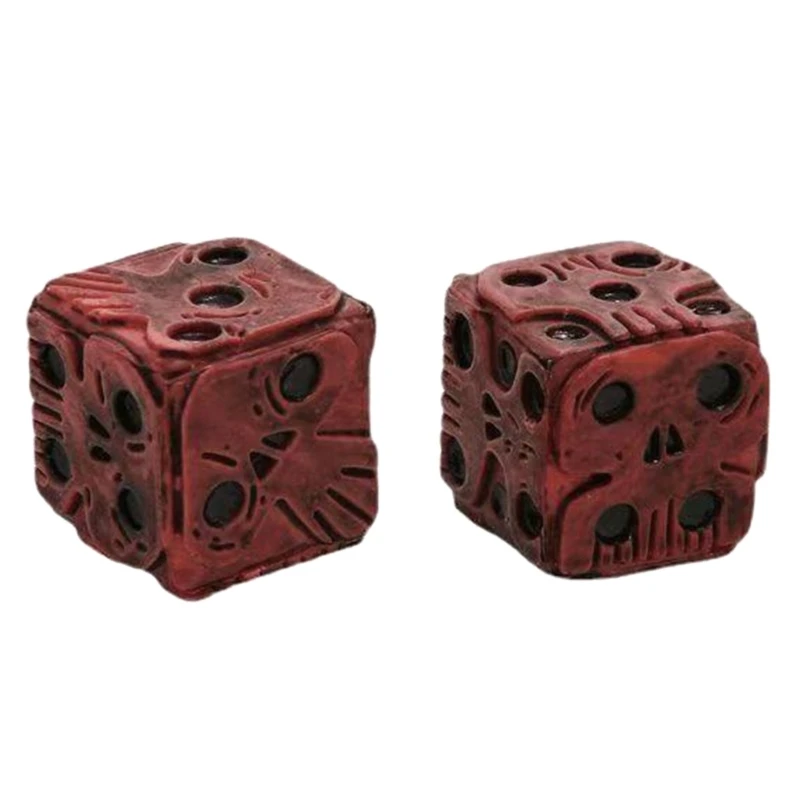 

Y1UC Skull Dices Halloween Ghost-Dices Six Sided Skeleton Dices Club Pub Party Game Resin Dices for Children Adult Favor