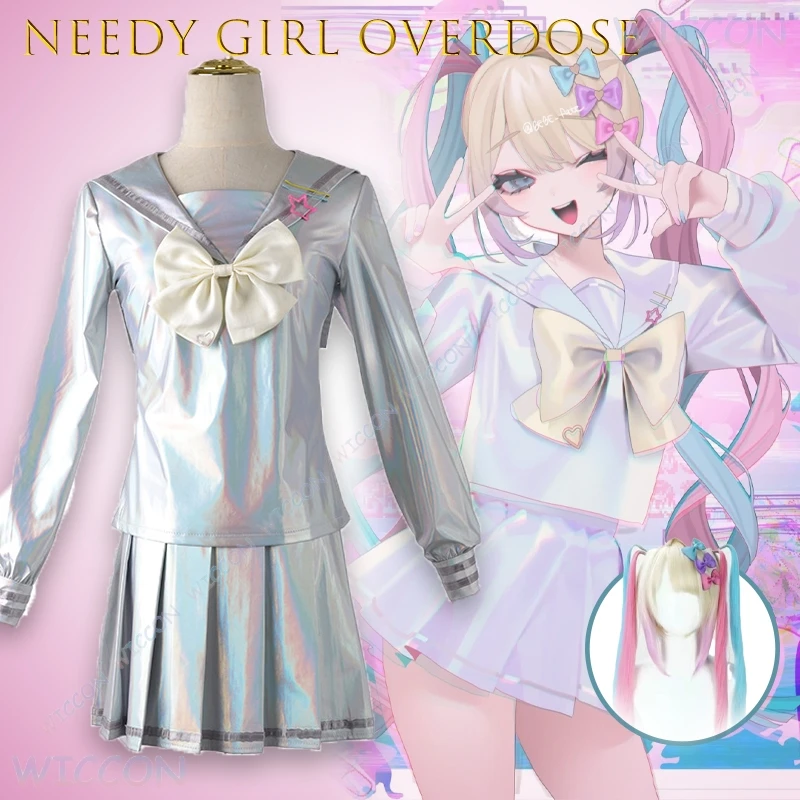 Фото Needy Streamer Overload Kangel Ame chan Косплей Костюм Полный комплект Аниме Игровой персонаж Наряд Коралловый дворец Конвенция на Хэллоуин №3