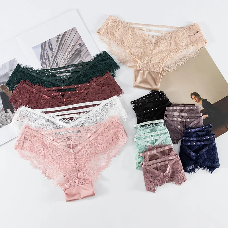 

Прозрачные женские трусики с низкой посадкой, стринги с цветочным кружевом и V-образным вырезом, женское нижнее белье, Роскошные трусики, же...