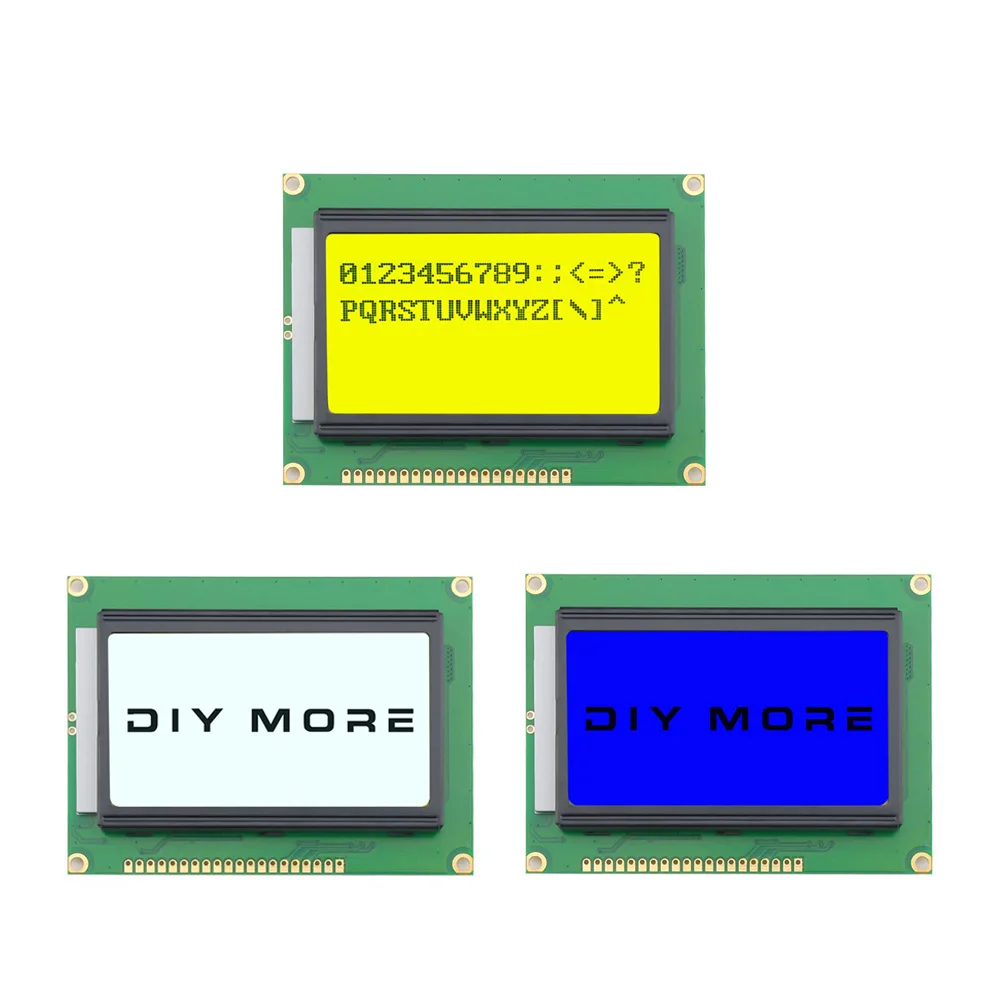 

12864B LCD Screen Board 3.3V Single Row Parallel Port AIP31020 4 Lines LCD Display Module with backlight IIC / I2C SMT patch+COB